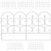 Relaxdays 12x Recinzioni per Aiuole in Plastica, Elegante Recinto, con Paletti, 8 m, in Plastica Resistente Intemperie, Bianco