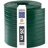 Quest Striscia Frangivista PVC Rigido 19 cm - Verde, 26 m | Paravento per recinzione a doppia asta, per giardino, balcone e terrazza, resistente ai raggi UV, 900 g/m2, tutela la privacy