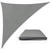 Sowoxdme Tenda parasole triangolare, impermeabile, 5 m x 5 m x 7 m, colore grigio, ad angolo retto, baldacchino da giardino con 4 misure opzionali, 3 corde, blocco UV, parasole per patio, protezione solare per