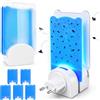 Vurlexat Trappola Insetti Volanti,Luce Blu Zanzare Insetticida a Presa con Luce UV,cattura insetti Con 5 Pezzi Colla per mosche,zanzariera elettrica per Mosche della Frutta, Zanzare, Moscerini, Falene
