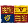 Anley Fly Breeze 3x5 piedi Regno Unito Royal Standard bandiera -Intestazione in tela - Regno Unito britannico Inghilterra Gran Bretagna Queen Elizabeth II bandiere poliestere con occhielli in ottone