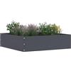 vidaXL Bordura per Prato 50 x 50 x 13 cm Acciaio Antracite