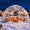 Yorkgargen 3.6 x 2.2m serra da giardino Igloo, cupola da giardino, in TPU, per 4-8 per, tenda a bolle da giardino con 2 catene luminose, tenda a cupola trasparente per cortile, feste, Natale