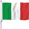 Aoihrraan Italia Bandiera 30x45cm Doppia Faccia Colori Vivaci Bandiere Italiane Per Feste All'Aperto Casa Giardino Portico Decorazione Bandiere Nazionali Con 2 Robusti Occhielli