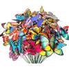 Allazone Set di 60 Pz Farfalle Decorative, Colorato Ornamenti per Esterni Cortile Terrazza Fioriera Vaso di Fiori Giardino Decorazione