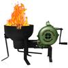 Simond Store - Forgia per carbone da fabbro con soffiatore a mano per coltelli per forgiatura, strumenti e attrezzature - stile vintage fabbro Forgia carbone con manico a pedale