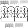 Relaxdays 12x Recinzione per Aiuole in Plastica, H 30 cm, Elegante Recinto Decorativo, Con Paletti per il Fissaggio, 8 m, Nero