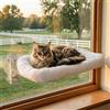 Gardner Pet Amaca Pieghevole per Gatti Fino a 25 kg, Amaca Stabile con Cuscino Lavabile, Confortevole con 4 Ventose Potenti, Letto per Gatto Grande Interno, 71 x 43 cm- Bianco