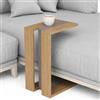 BAKAJI Tavolino Soggiorno da Caffe Porta PC Tavolo Salotto Laterale Divano Ripiano e Struttura in Legno MDF Design Moderno Dimensione 57 x 40 x 30 cm Arredamento Casa Ufficio (Moka)