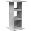 vidaXL Tavolo Bar Portaoggetti Grigio Cemento 60x60x102 cm Multistrato