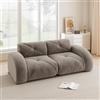Muskel Divano lounge a 2 posti, senza cornice, modulare in ciniglia, schiuma confortevole di alta qualità, imbottitura morbida, divano moderno per soggiorno, tortora