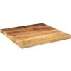 Generico Piano per Tavolo 60x60x1,5 cm Quadrato Legno di Mango Grezzo