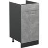 Vicco Mobiletto base cucina R-Line, Calcestruzzo/Antracite 40 cm