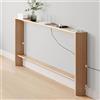 Aevixel Consolle Ingresso con Ripiani, Tavolino da Divano, Telaio Robusto e Stabile, Mobile Ingresso Corridoio, Ripiani Regolabili, per Soggiorno, Corridoio, Ufficio Colore Legno 100x10x69cm