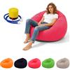 Jinfanshurich Pouf gonfiabile, divano gonfiabile con pompa a piedi, poltrona gonfiabile per interni ed esterni, per soggiorno, camera da letto e campeggio (rosso)