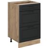 Vicco Mobiletto base per cucina R-Line, Antracite country/Rovere dorato 50 cm