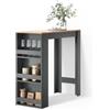 Livinity Tavolo da bar Regusa, Antracite/Rovere dorato, 45 x 110 cm
