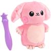 MENDUNER Coniglietto di Peluche, Animale di Peluche Illuminato con Penna da Disegno a LED, Luce Notturna a Forma di Coniglietto di Che Si Illumina Al Buio, Morbido di
