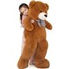 Morismos Orsacchiotto Gigante di Peluche 120cm, Marrone Orso XXL Morbido con Fiocco, Grande Teddy Bear da Abbracciare, Idea Regalo per Compleanno e San Valentino