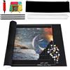 BangShou 80 * 118 cm Puzzle Mat Tappeto Professionale per Puzzle Puzzle Pad Tappeto in Feltro per Puzzle Fino a 2000 Pezzi (Nero)