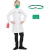 Fun Shack Costume da Dentista Bambina, Costume Medico Halloween Bambina | Camice Bianco, Mascherina Verde & Copricapo, Look da Dottoressa, Perfetto per Halloween, Ideale per il Gioco di Ruolo