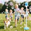 KUWUNG Macchina bolle di sapone automatica, Ricaricabile macchina sparabolle con luci e musica, 118cm bubble machine altezza regolabile, per bambini, giardino, compleanno, matrimonio, festa