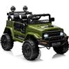 Garvee Auto Elettrica per Bambini 12V Fuoristrada | Macchina Elettrica per Bambini 3+ Anni con Telecomando, Musica, Fari LED, Clacson, MP3, USB, Bluetooth, Carico 30 kg, Verde
