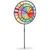 Relaxdays 2x Girandola, per Aiuole, Design Arcobaleno, per Bambini, da Outdoor, HLP: 73,5 x 35,5 x 15 cm, Colorato