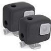 GEPULY 2-Pack Windslayer Frame Case per GoPro Hero 7 6 5 Nero Argento 2018 | La copertura antivento riduce il rumore del vento per una registrazione audio ottimale