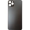 Smartex® Vetro copribatteria per scocca posteriore Big Hole compatibile con iPhone 11 Pro Max| SENZA LOGO (Nero)