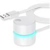 iHaospace Pulsante di Controllo del Volume USB, Controller Remoto Esterno per PC, Regolazione Compatibile Con Windows/Mac OS/Linux/Android (Bianco)