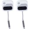 Durlo Adattatore Bluetooth per aereo per 2 cuffie, trasmettitore e ricevitore Bluetooth 5.4 per TV e cuffie wireless, doppio collegamento a bassa latenza da 3,5 mm