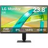 LG Monitor Ultrafine™ 24U411B-B.AEU | Serie U4 (2026) | 24 pollici | Lastra IPS 16:9 | FHD 1920 x 1080 | 144Hz | 5ms (GtG) | HDR 10 | sRGB 99%
