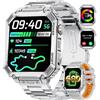 LIGE Smartwatch Uomo Militare, 2.01 Sport Smart Watch con Chiamata Bluetooth, 100+ Modalità Sportive, IP68 Fitness Orologio, Frequenza Cardiaca e Sonno, 600mAh Batteria, Android iOS, 2 Braccialetti,EF2-M