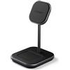 Cygnett MagDesk Wireless 2in1 Desk Stand - Caricatore wireless compatibile MagSafe - Cavo USB-C da 1,5 m e Alimentatore USB-C da 20W inclusi nella confezione - CY3775ACOCP