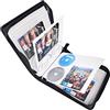LIOVODE porta cd, 128 cds e 64 libretti custodia cd raccoglitore dvd auto