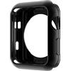 Leotop Compatibile con Apple Watch Custodia 42 mm 38 mm, morbido TPU Plated Case Pellicola protettiva sottile per display paraurti rotondo per iWatch Series 3 2 1 (42 mm, nero)