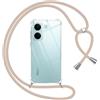 Pnakqil Cover per Xiaomi Poco X8 Pro 5G con Cordino, Trasparente Custodia con Laccio Tracolla Cellulare Girocollo Collana Protettiva per Xiaomi Poco X8 Pro 6,59 Pollic, Khaki