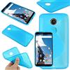 ebestStar - Cover Compatibile con Motorola Nexus 6, Nexus X Custodia Protezione S-Line Design Silicone Gel TPU Morbida e Sottile, Blu [Apparecchio: 82.98 x 159.26 x 10.06mm, 5.96'']