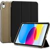 4UBonLife Custodia Per iPad 11ª Generazione A16 11 Pollici 2025, iPad 10ª Generazione10,9 Pollici 2022, Cover Protettiva Sottile e Leggera con Retro Rigido Traslucido Guscio Cover, Nero