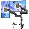 HUANUO Supporto per Monitor da 13"-32" Monitor, Supporto Ergonomico per Schermo per 2 monitor inclinazione/rotazione/peso massimo 9KG/VESA 75/100mm