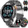 PODOEIL Orologio intelligente militare da uomo con chiamata Bluetooth, 1,4 pollici AMOLED Smartwatch impermeabile con torcia elettrica, 111 modalità sport, 530 mAh frequenza cardiaca/SpO2/monitoraggio