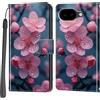 PHINIENLAND Cover per Google Pixel 10A custodia portafoglio Fiori | 3 scomparti carte, 1 tasca banconote, Chiusura magnetica, Supporto, Pelle PU flip cover per Pixel 10A