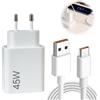 BaZuyunMd Caricabatterie rapido da 45 W per Redmi Note 14, 13, 12, con cavo 6A USB-C da 1 m, QC3.0 compatibile con Xiaomi 14, 13, Redmi Turbo 4, Realme