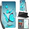 PHINIENLAND Cover per Samsung Galaxy Note 10 Plus PU Pelle Custodia Flip Turquoise