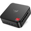 NiPoGi E3B Mini PC ΑΜD Ryzen Embedded V2748(Max 4.3GHz, 8C/16T, migliore di 5825U/7730U), 16GB DDR4/512GB SSD, WiFi 6/BT 5.2/4K@60Hz Triplo Display(HDMI 2.0+DP 1.4+Type-C) W-11 Pro RJ45