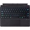 Synchro Bands Tastiera Bluetooth per Microsoft Surface Pro Copilot+ PC (11° Edizione), compatibile con Pro 8 Pro 9 Pro 10/ Pro X Pro 11 Generation, QWERTZ, Trackpad, ricarica USB, tedesco, nero