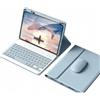 kaidisen Custodia per tastiera e mouse per iPad A16 di 11a generazione 2025, iPad 10a generazione 11 2022, custodia rimovibile con tastiera colorata e portamatite, blu nebbia