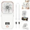 Yizemay Ventilatore portatile 3 in 1, mini ventilatore portatile a batteria