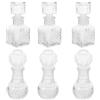 ROMISBABA Set 6 Pezzi Bottiglie di Cristallo per Liquori e Vino 50ml Design Elegante e Sigillatura Eccellente per Degustazione e Bar Domestico